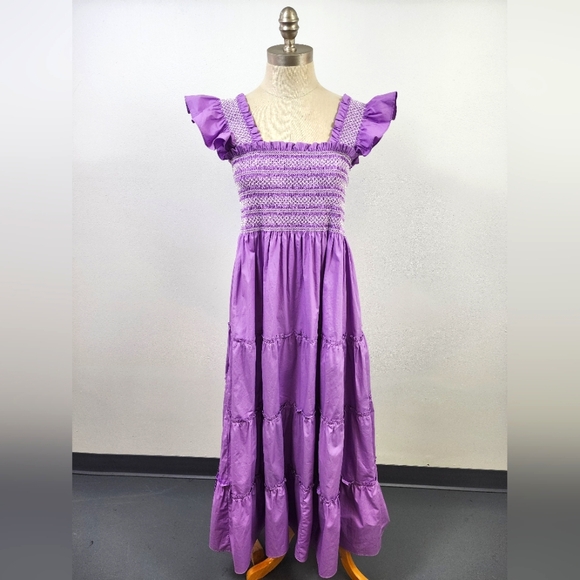 Aaron & Amber Dresses & Skirts - Aaron & Amber Women's Purple Smocked Dress, Size Large